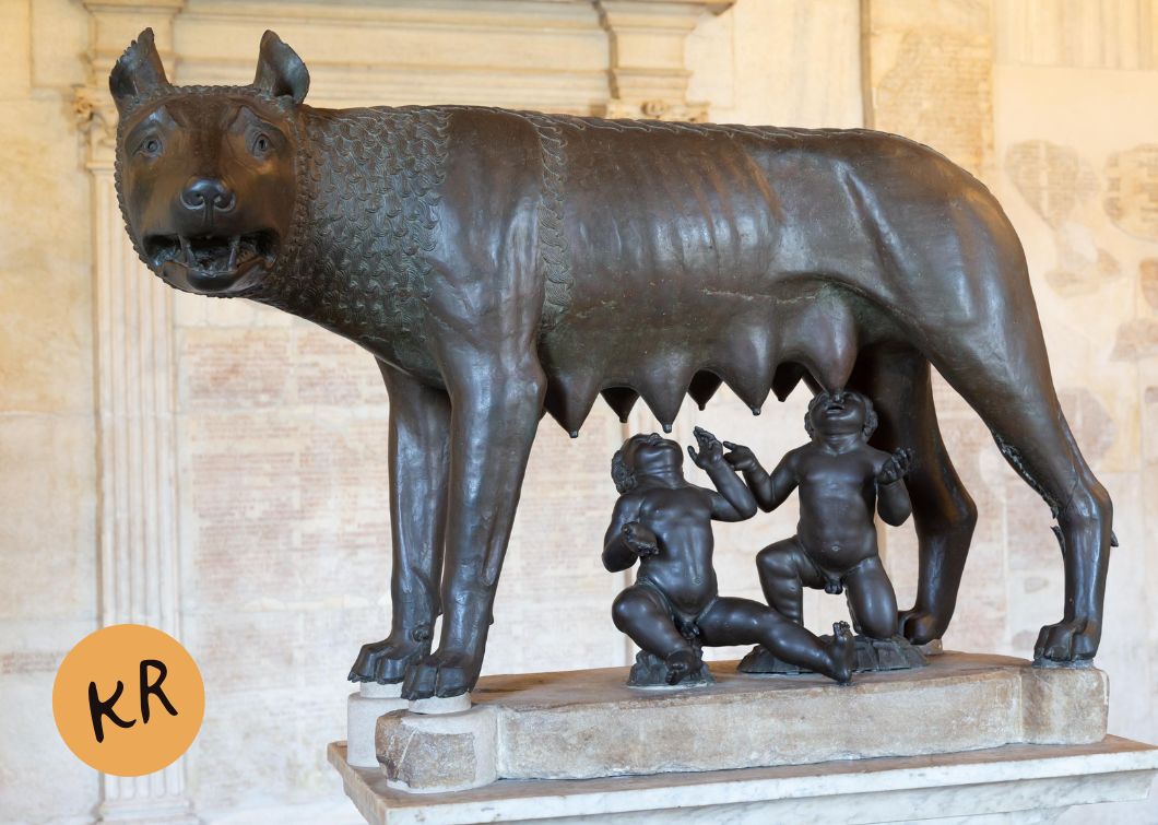 Capitoliumi múzeum, anyafarkas, Romolus és Remus